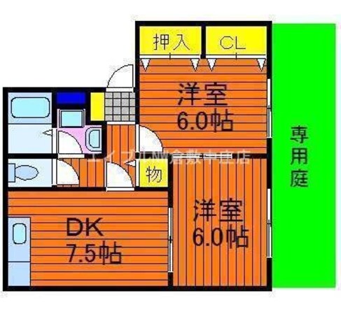 パティオ若宮　A棟の物件間取画像